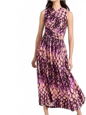 Ulla Johnson Sasha Dress in Wisteria purple tie dye size 12